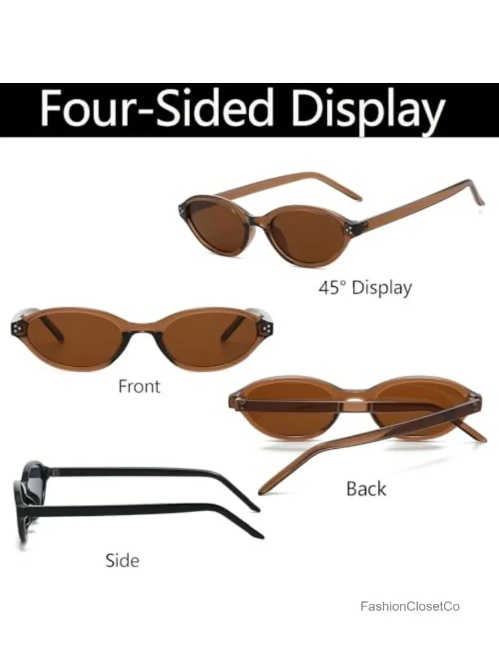 Retro Oval Sunglasses with UV400 Protection for Women